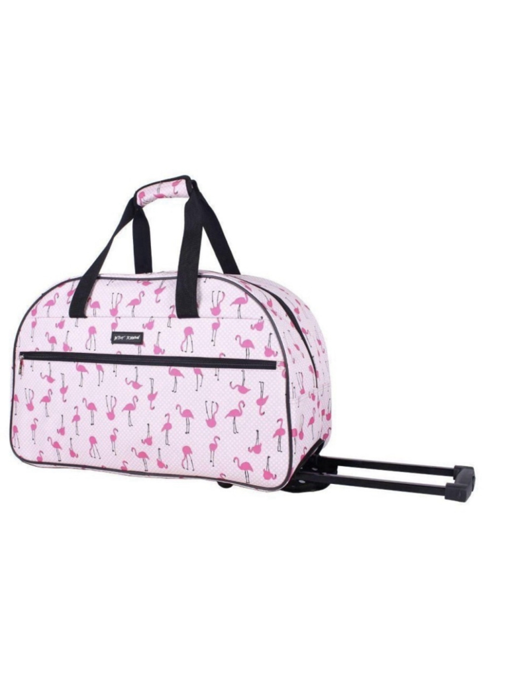 Betsey Johnson Wheeled Weekender Bag - Flamingo Strut